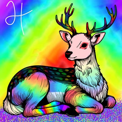 realistic deer with antlers