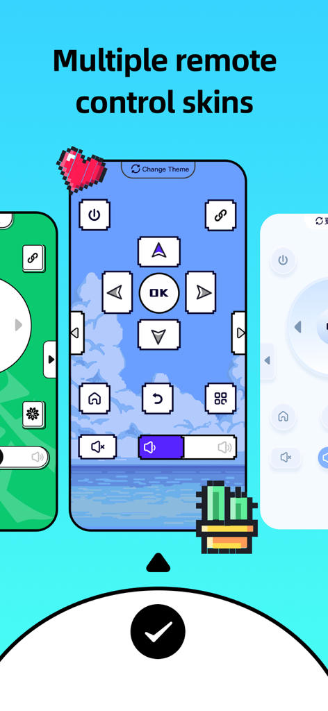 Universal TV Remote -TV Remote - Uma seleção de skins de controle remoto personalizáveis ​​para o aplicativo Controle Remoto Universal para TV com diferentes temas visuais