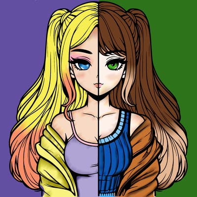 realistic girl split