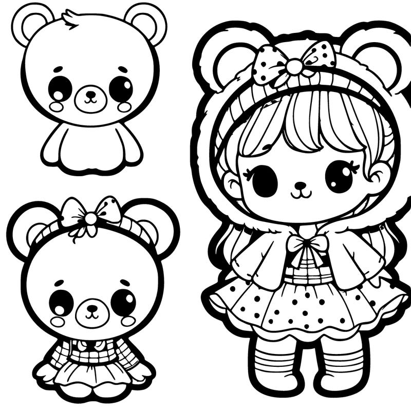 girl with bear costume