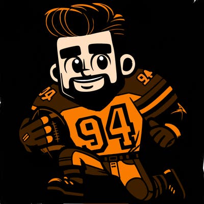 man football player with number 94