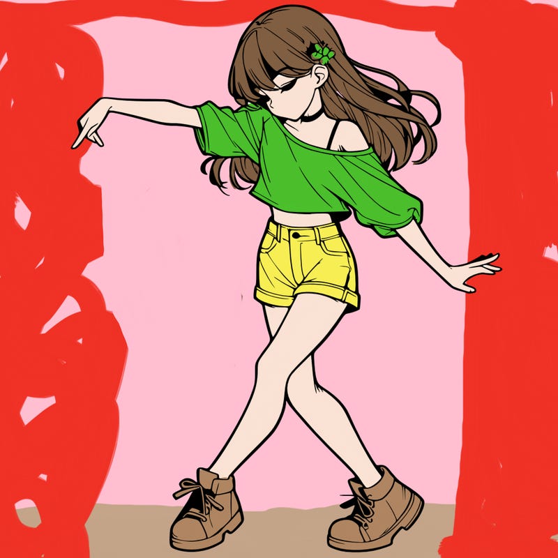 realistic girl danceing