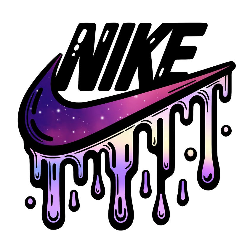 dripping nike logo