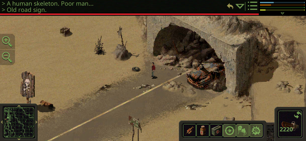 Omega Vanitas - Jugabilidad de Omega Vanitas que muestra gráficos de píxeles isométricos en un páramo postapocalíptico