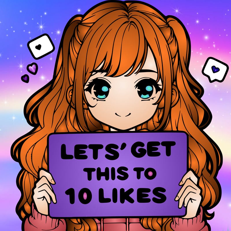 girl holding up sign that says let’s get this to 10 likes realistic