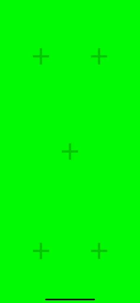 EZ Greenscreen - Interface d'écran vert vif avec cinq réticules de suivi pour le suivi du mouvement vidéo