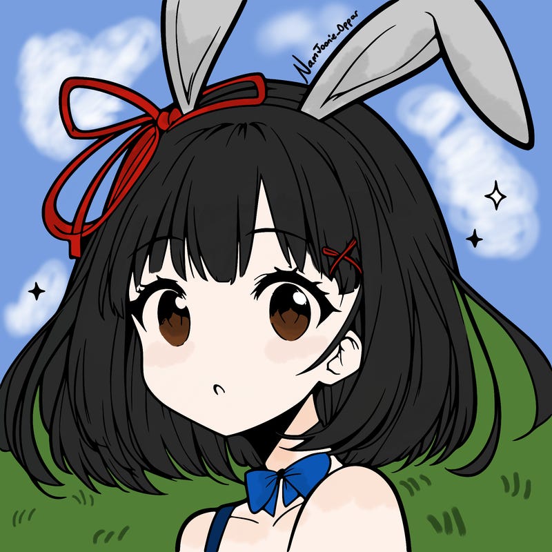 anime woman with bunny ears