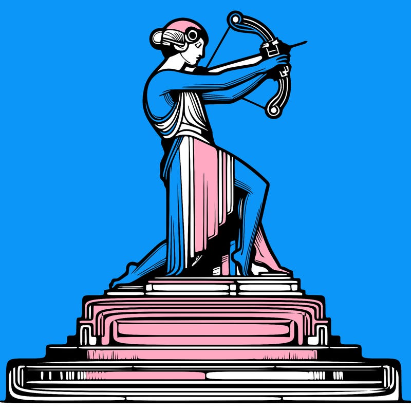 an grand art deco figure sculpture