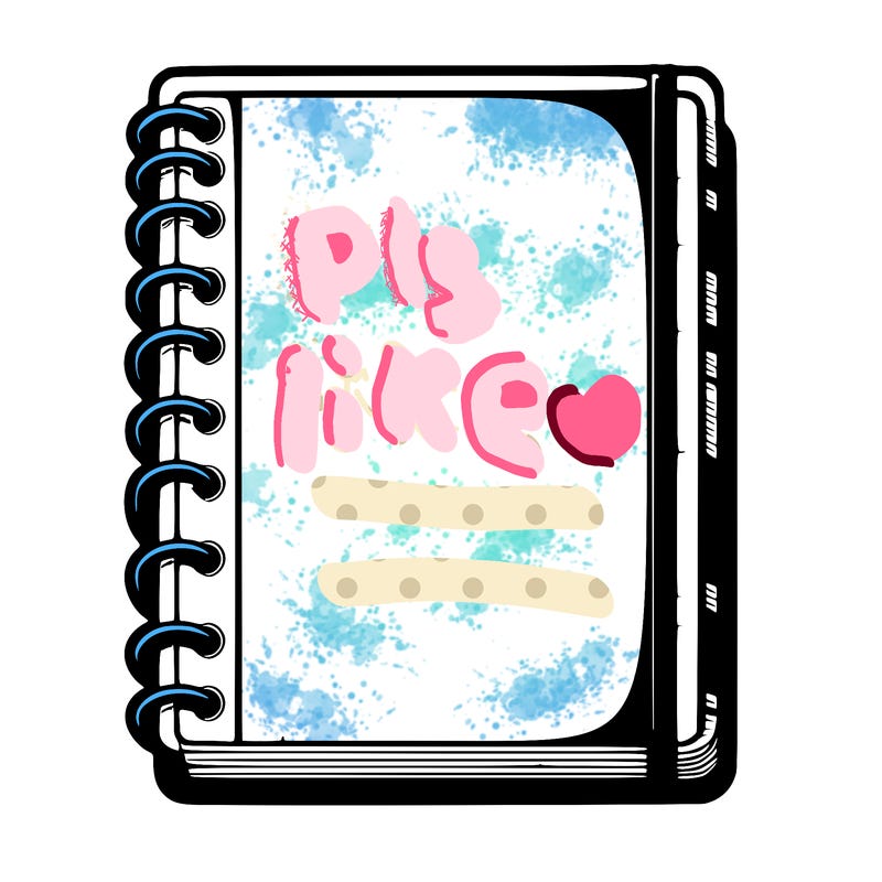 blank, realistic notebook