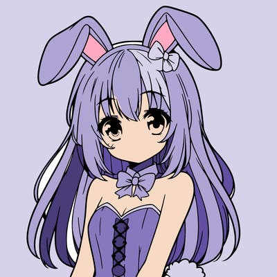anime girl in bunny costume
