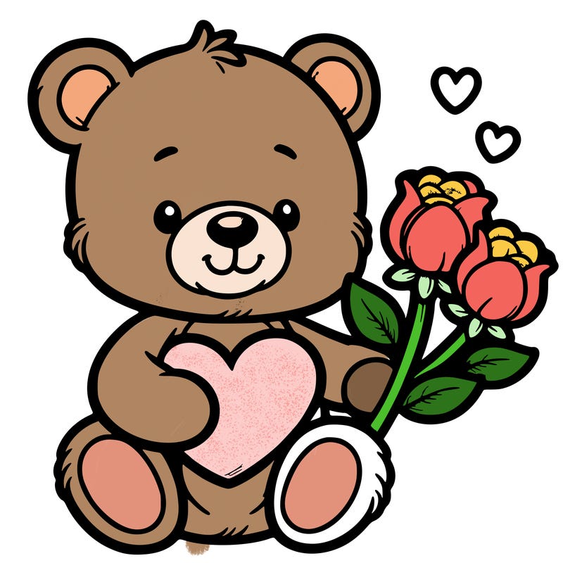 teddy bear a holding heart
