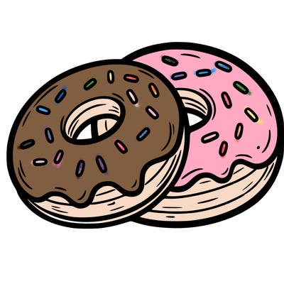 a piece of food doughnuts