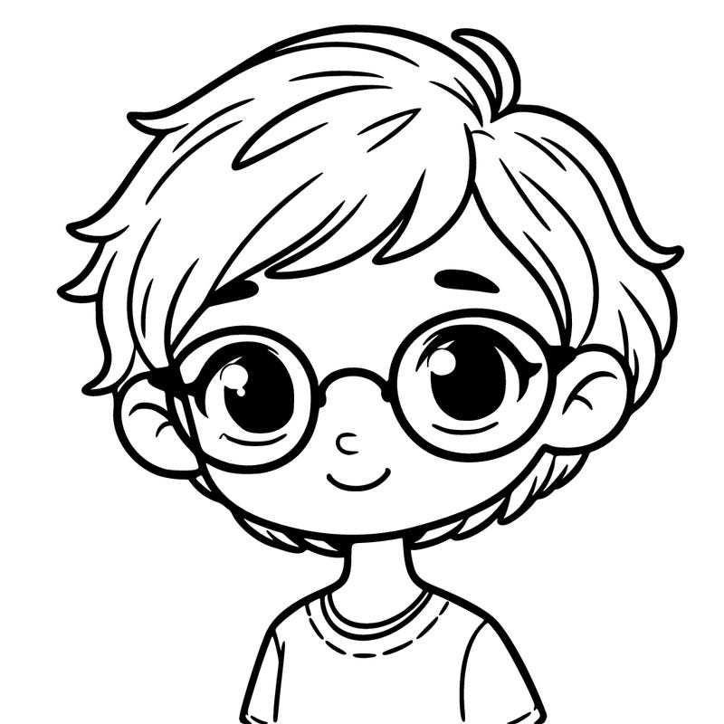 girl with short hair and glasses