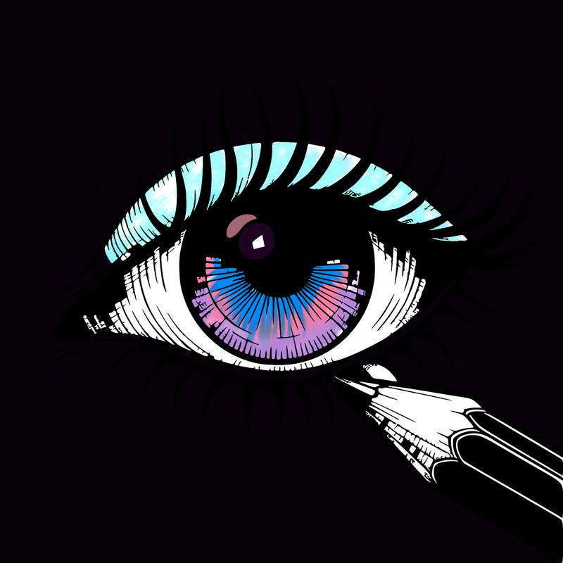 eye drawing pencil
