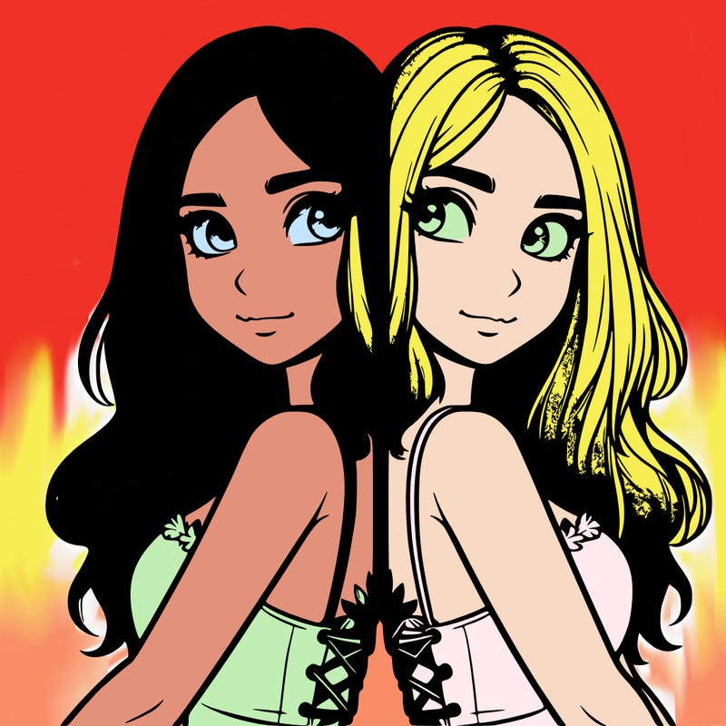 a realistic girl split