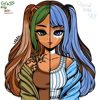 realistic girl split