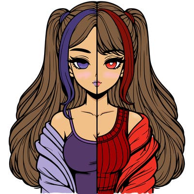 realistic girl split