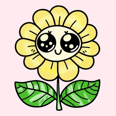 flower with eyes