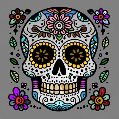 day of the dead skull