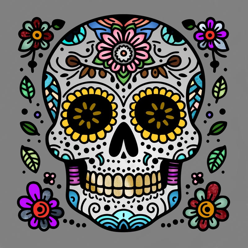 day of the dead skull