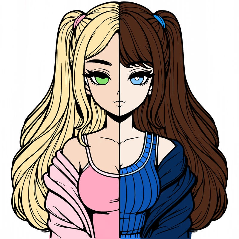 realistic girl split