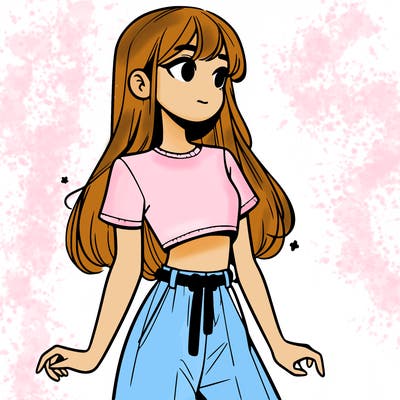 girl in a cute crop top