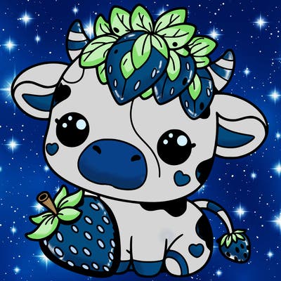 cute strawberry cow
