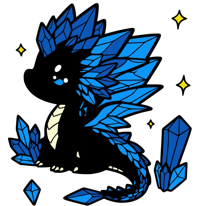 little cute crystal dragon