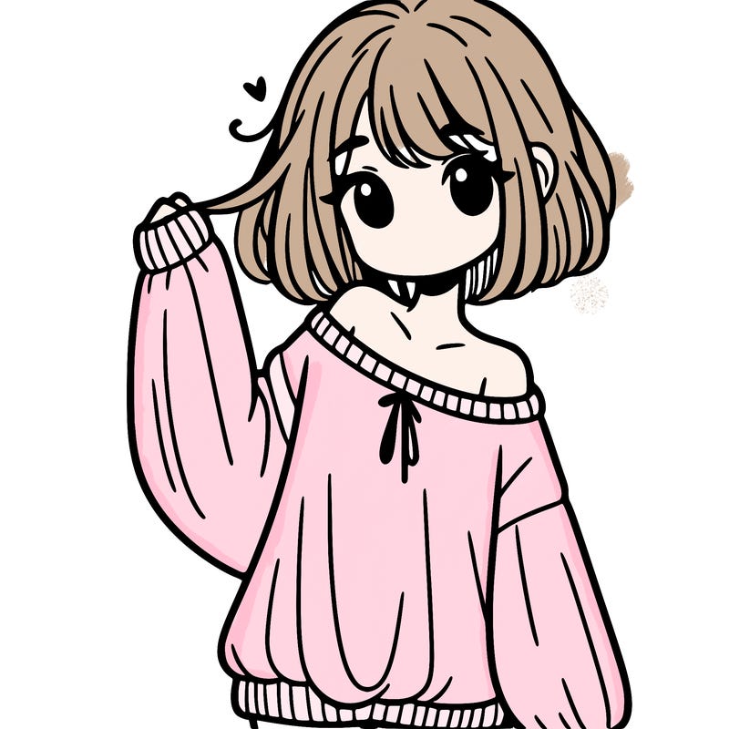 girl in baggy sweater hanging off her shoulder