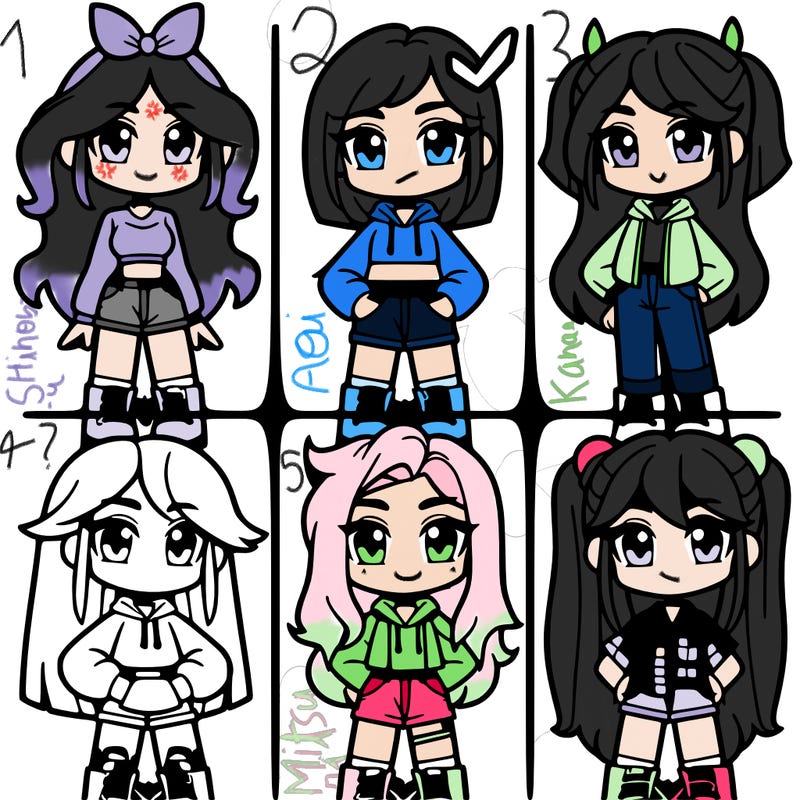 divisions into four girl