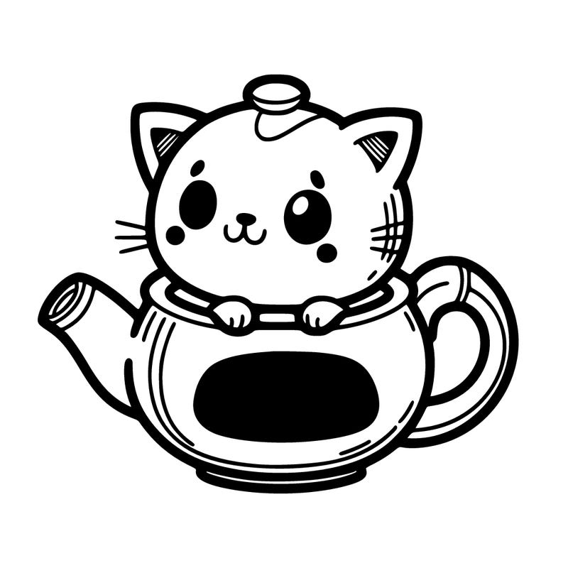 cat in a teapot
