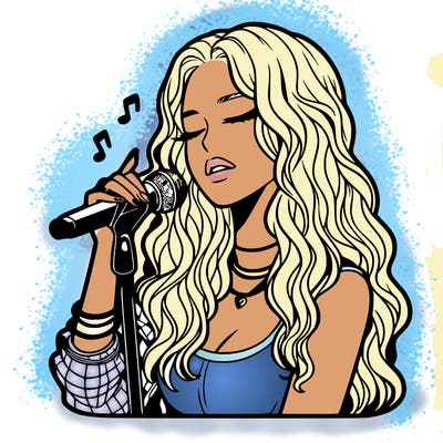 realistic female singer