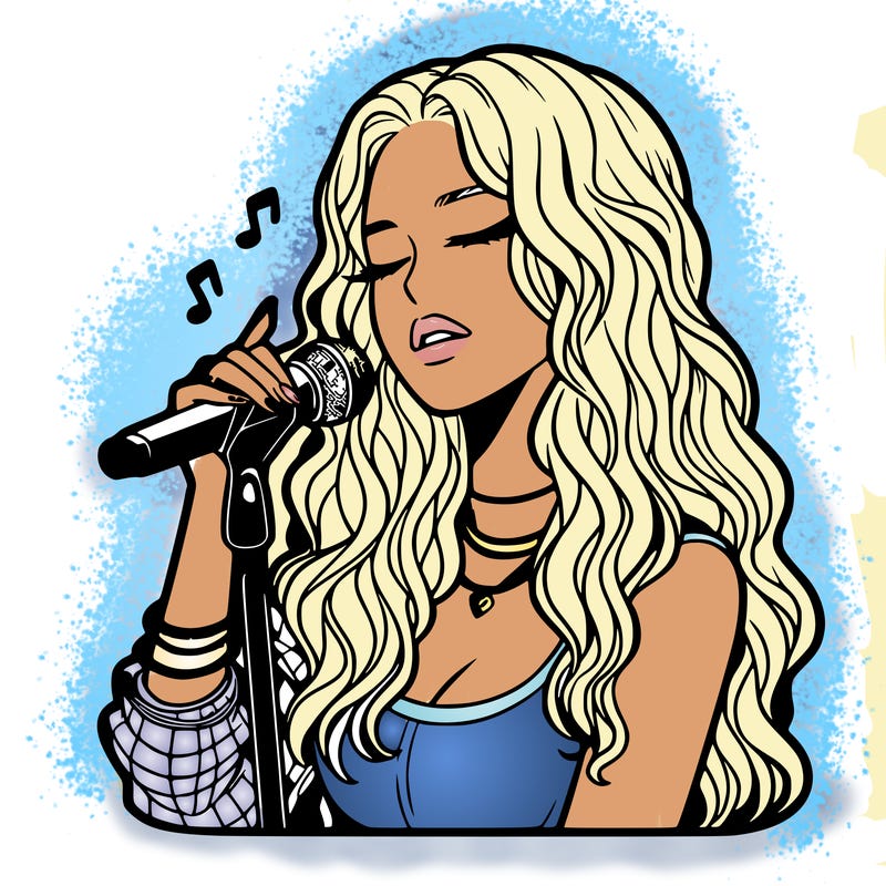 realistic female singer