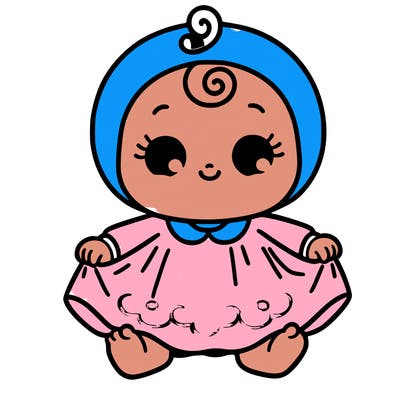 baby dressing up as pink