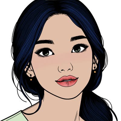 beautiful realistic asian woman