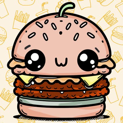 burger cute