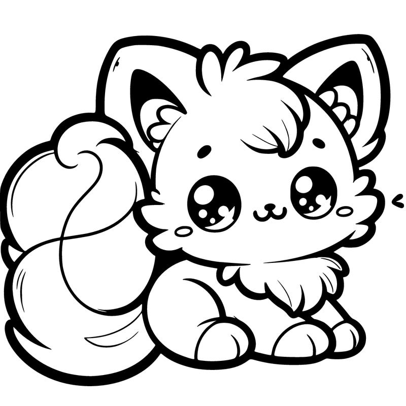 kitty cat  cute with fluffy tail with fluffy ears with adorable face