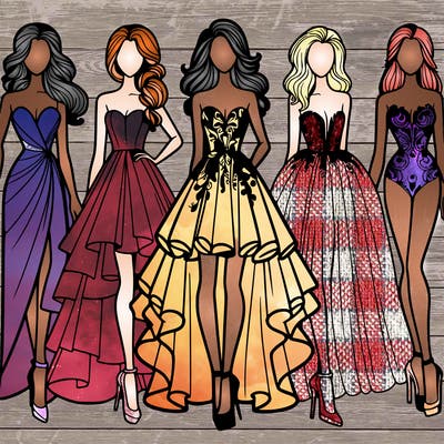 fashion models dresses