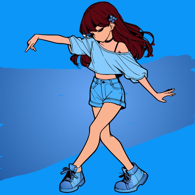 realistic girl danceing