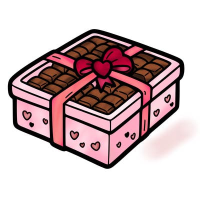 a box of chocolate for valentines day