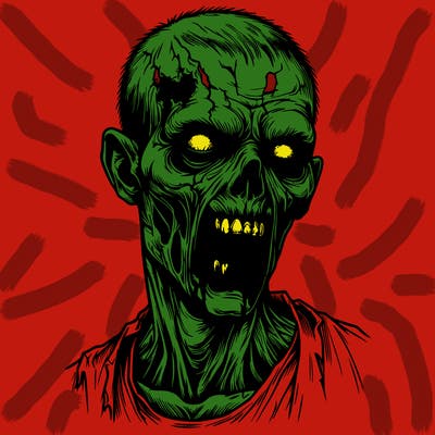 creepy realistic zombie