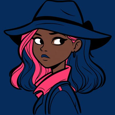 mysterious girl looking sideways