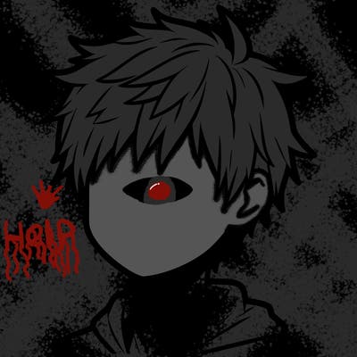 a boy faceless anime