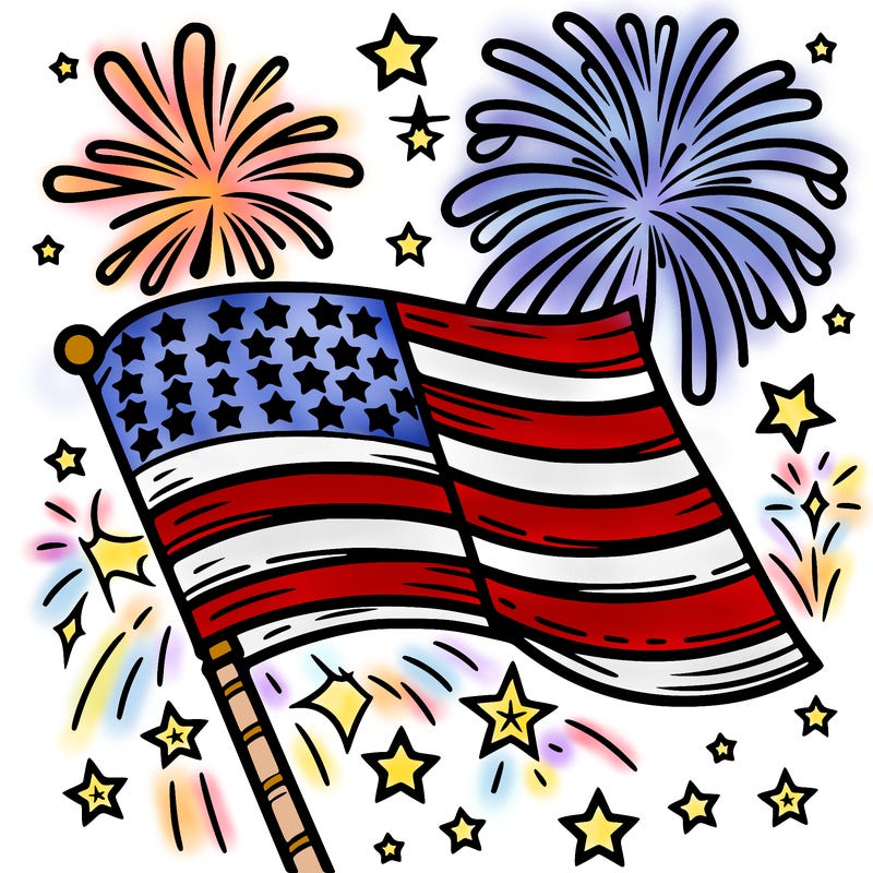 4th of july usa fireworks