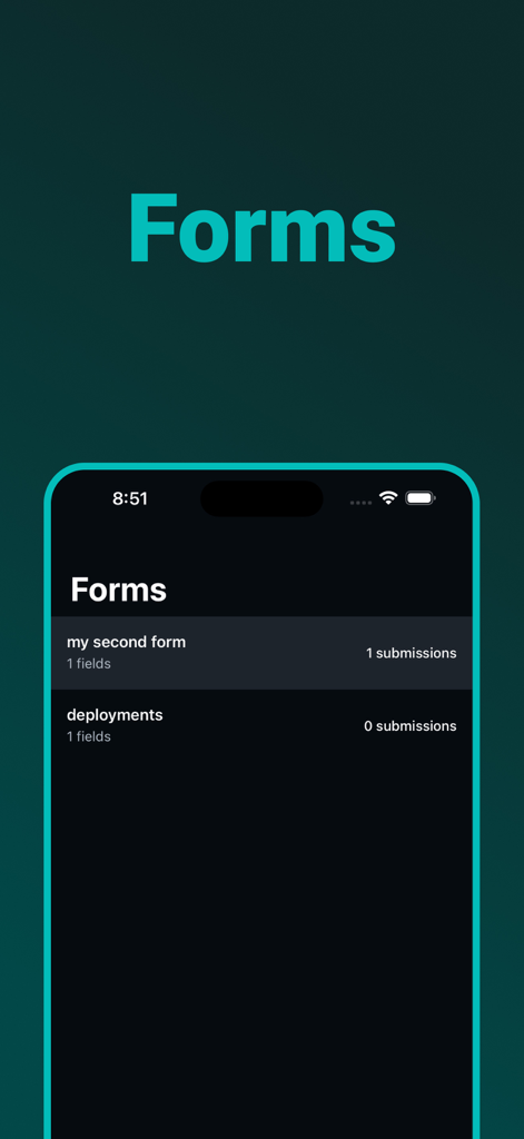 Dashify for Netlify.com - Dashify アプリインターフェースに Netlify フォーム送信リストが表示されています