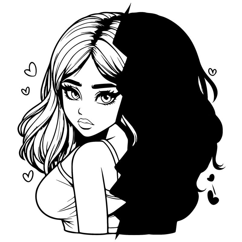 realistic girl split