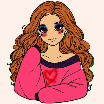 a beautiful girl in a big sweatshirt