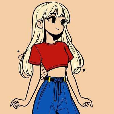 girl in a cute crop top