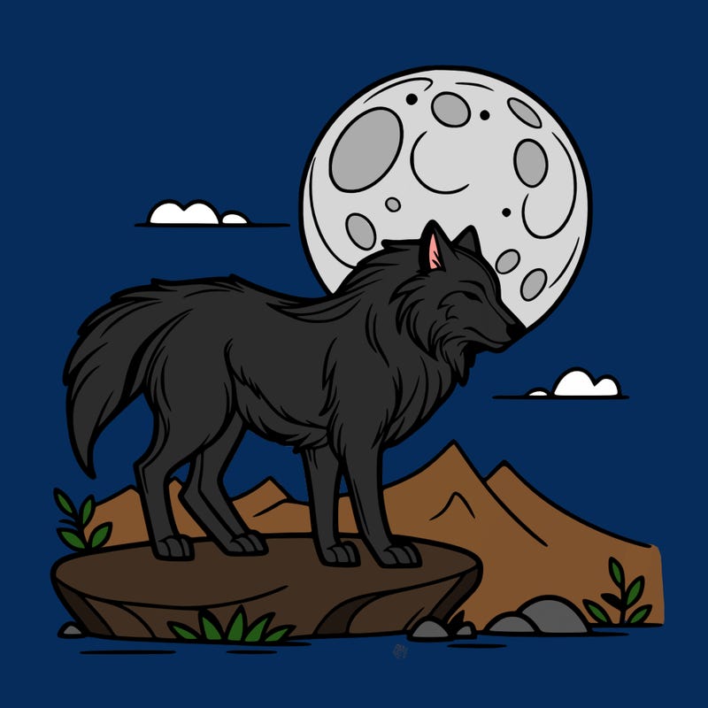 wolf moonlight