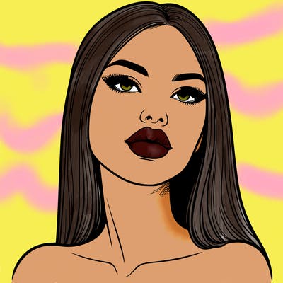 realistic woman with full lips